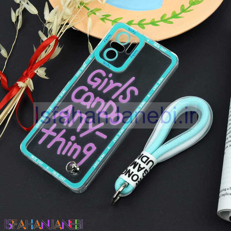 اصفهان جانبی-قاب طرحدار Girls Can Do محافظ لنزدار + بند آویز لنیارد Xiaomi Redmi Note 10