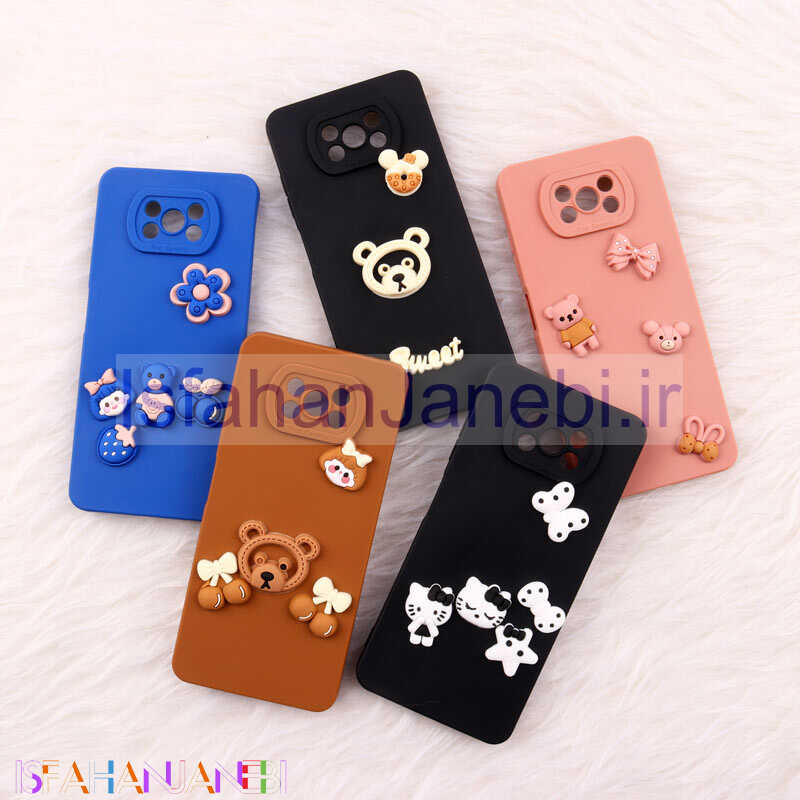 اصفهان جانبی-قاب فانتزی عروسکی Pro Camera محافظ لنزدار Xiaomi Poco X3