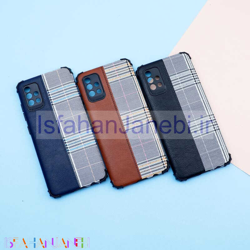 اصفهان جانبی-قاب چرمی پارچه ای محافظ لنزدار Samsung Galaxy A51