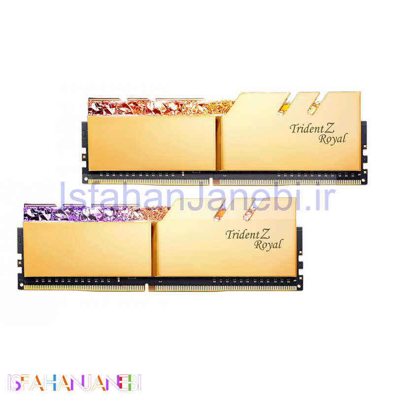 اصفهان جانبی-رم کامپیوتر G.Skill Trident Z ROYAL DDR4 16GB 4000MHz CL18 Dual
