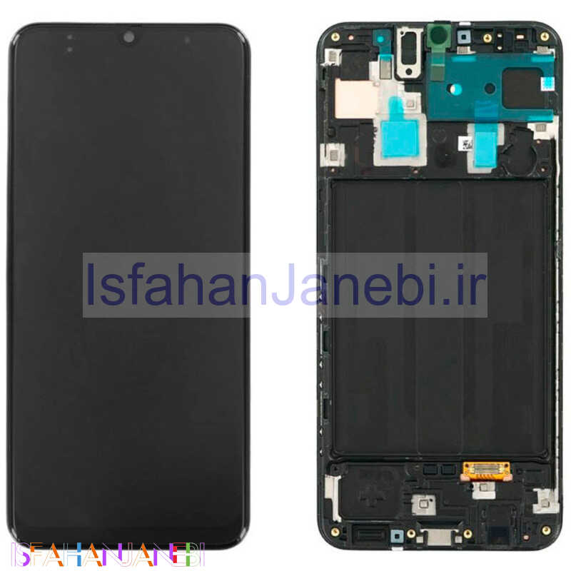 اصفهان جانبی-تاچ و ال سی دی اورجینال Samsung Galaxy A30 سرویس پک به همراه فریم