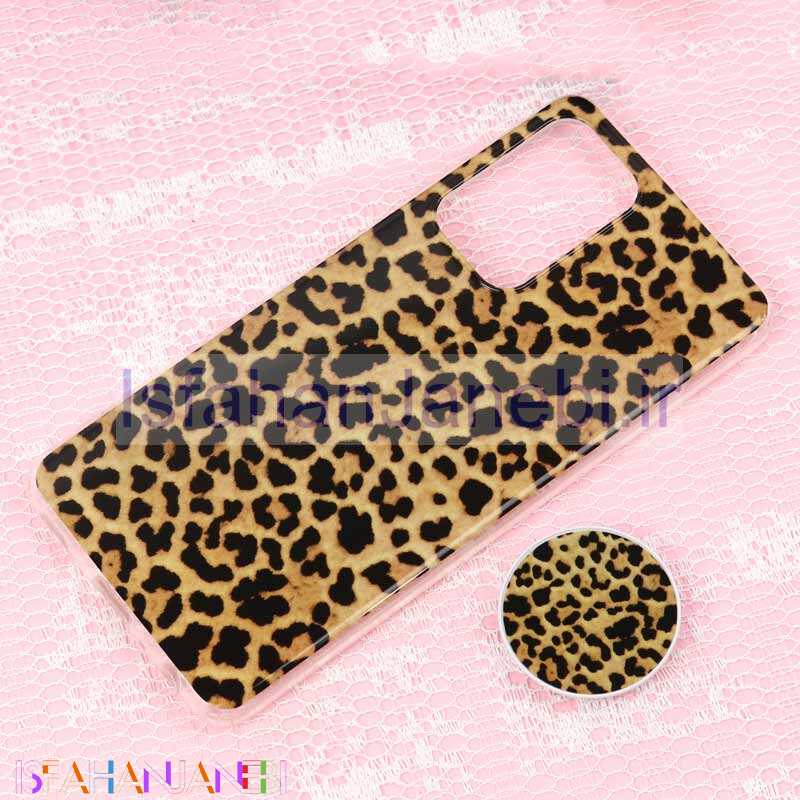 اصفهان جانبی-قاب سوپر IMD دور شفاف پاپ سوکت دار Samsung A52 پلنگی