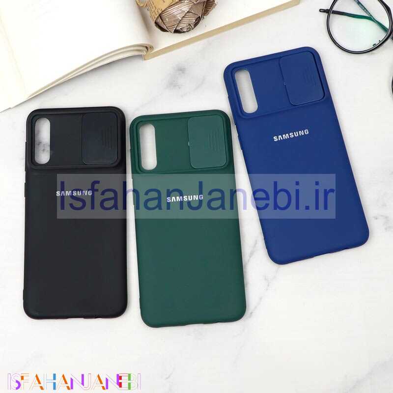 اصفهان جانبی-قاب سیلیکونی TPU محافظ لنزدار کشویی Samsung A30s / A50s دارک