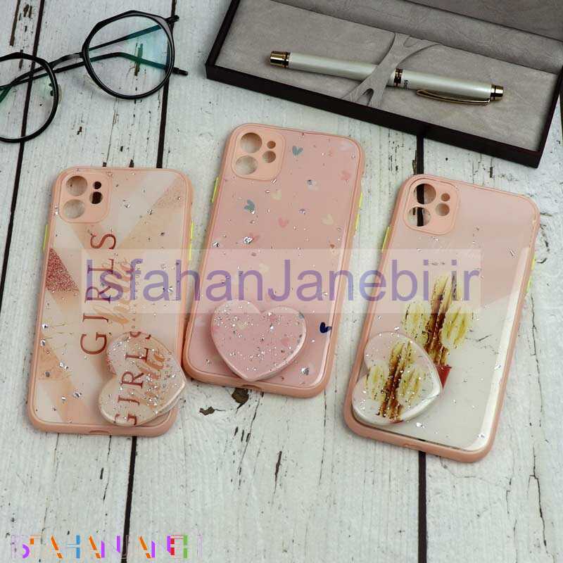 اصفهان جانبی-قاب محافظ لنزدار پاپ سوکت دار صورتی iPhone 11