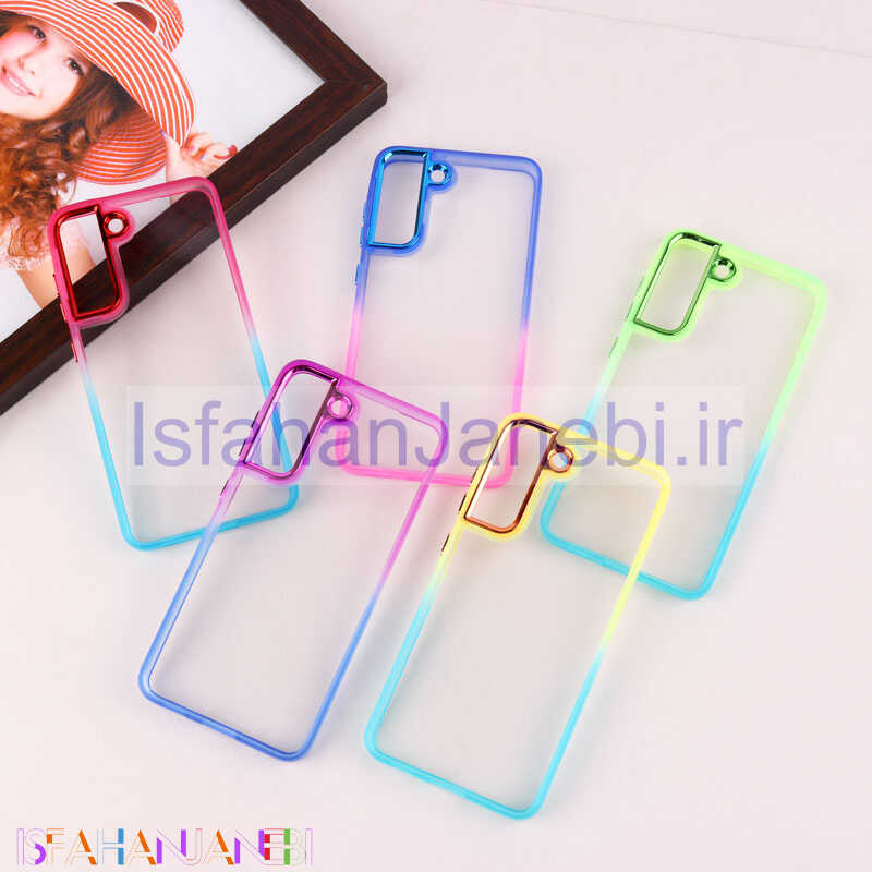 اصفهان جانبی-قاب PC شفاف متال ایرون دو رنگ Samsung Galaxy S21 FE 5G