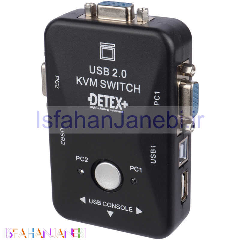 اصفهان جانبی-سوییچ Detex+ KVM21UA 2Port KVM