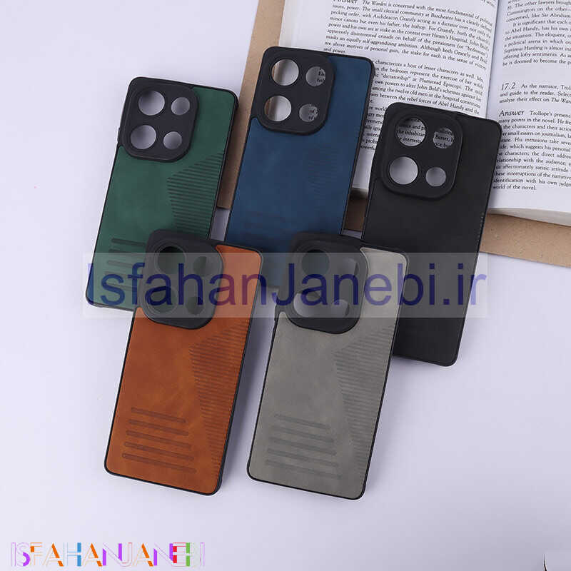 اصفهان جانبی-قاب چرمی Pro Camera شیائومی Redmi Note 13 Pro 4G محافظ لنزدار