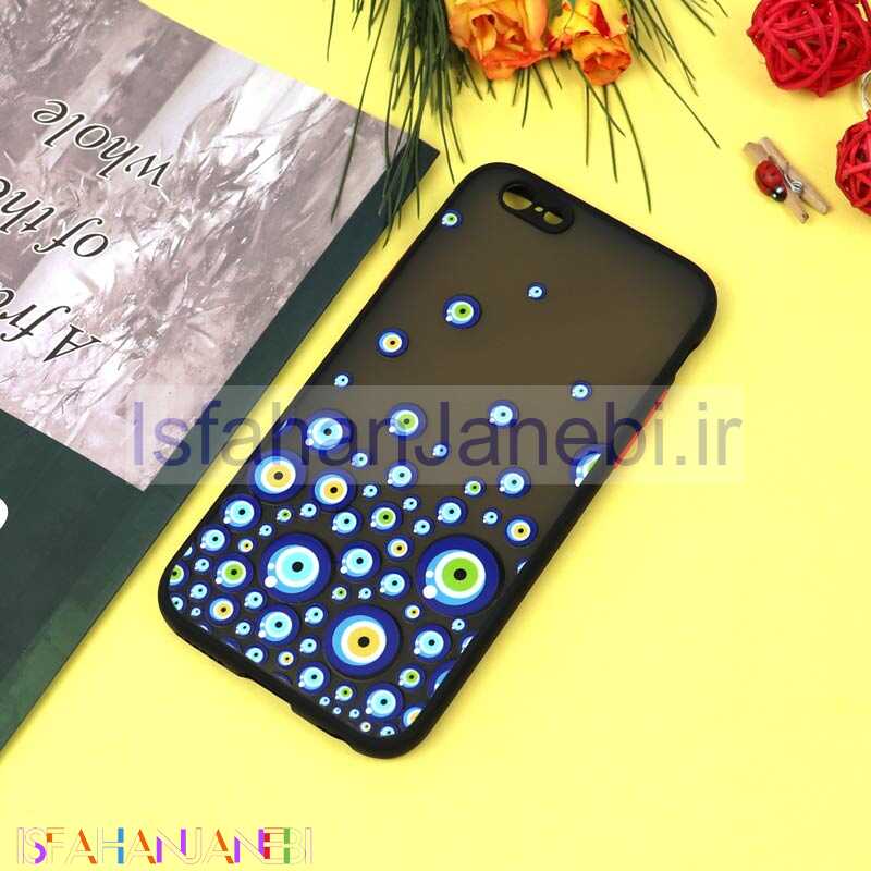 اصفهان جانبی-قاب PC مات محافظ لنزدار طرحدار چشم و نظر آیفون iPhone 6 / 6s
