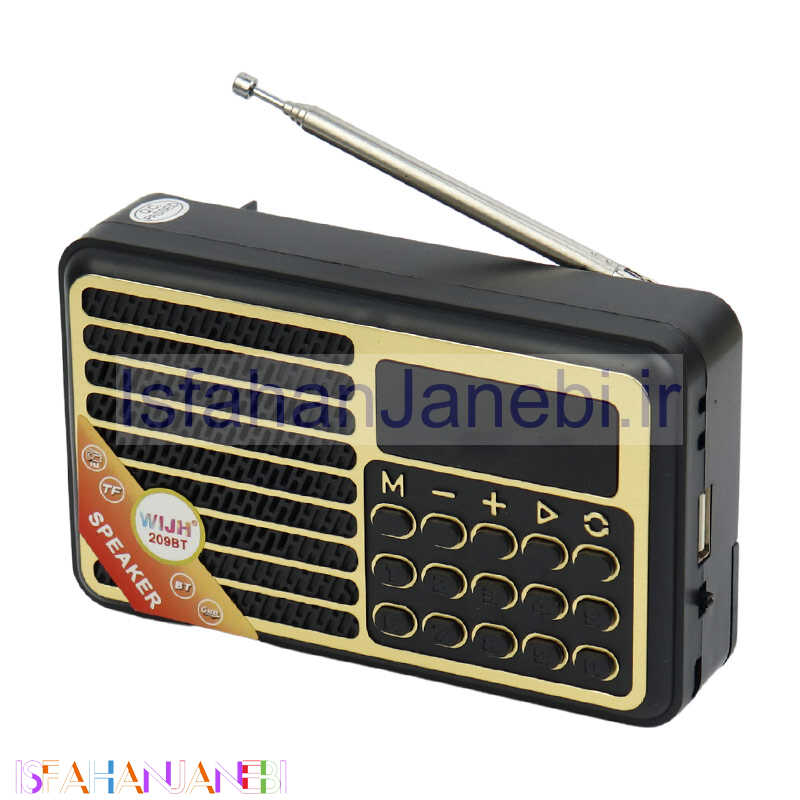 اصفهان جانبی-رادیو اسپیکر بلوتوثی رم و فلش خور WIJH 209BT