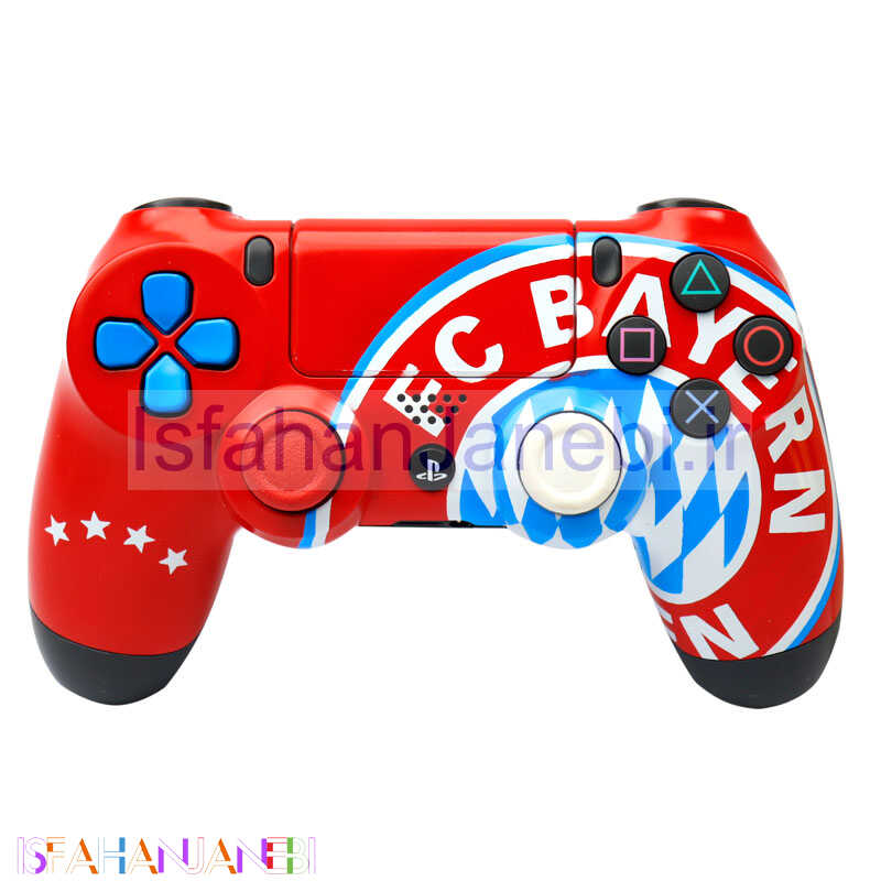اصفهان جانبی-دسته بازی بی سیم SONY PlayStation 4 DualShock 4 High Copy طرح FC Bayern قرمز کد 1