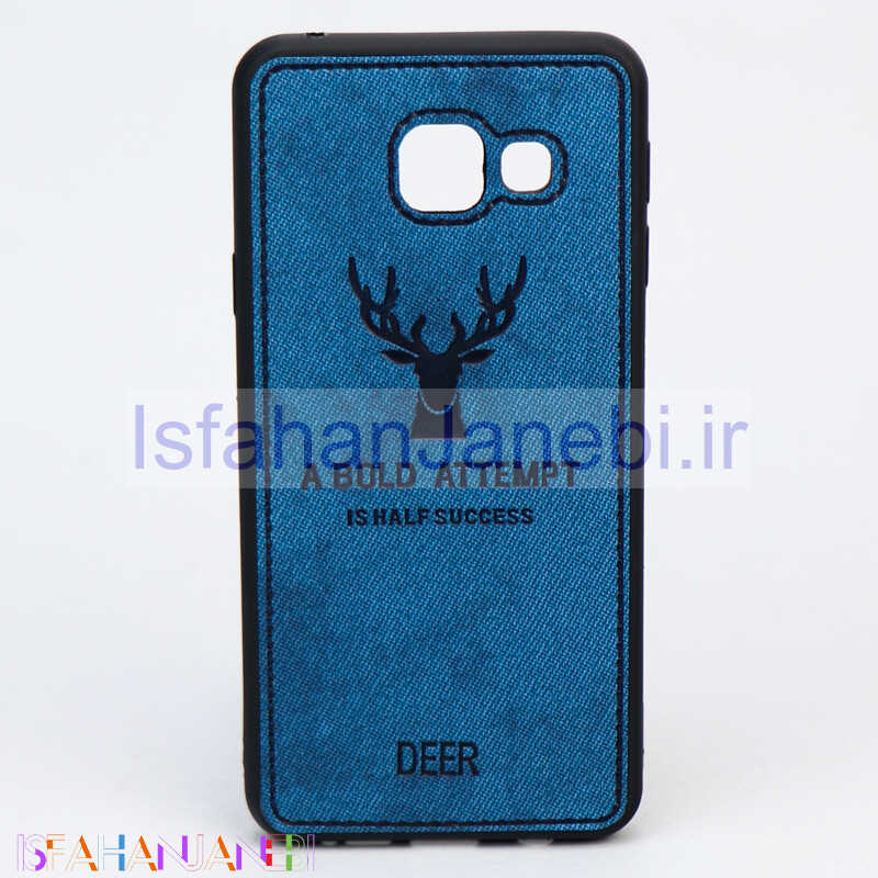 اصفهان جانبی-قاب چرمی طرح گوزن Samsung A3 2016 آبی