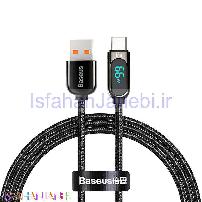 اصفهان جانبی-کابل تایپ سی فست شارژ Baseus CASX02000 66W 6A 1m