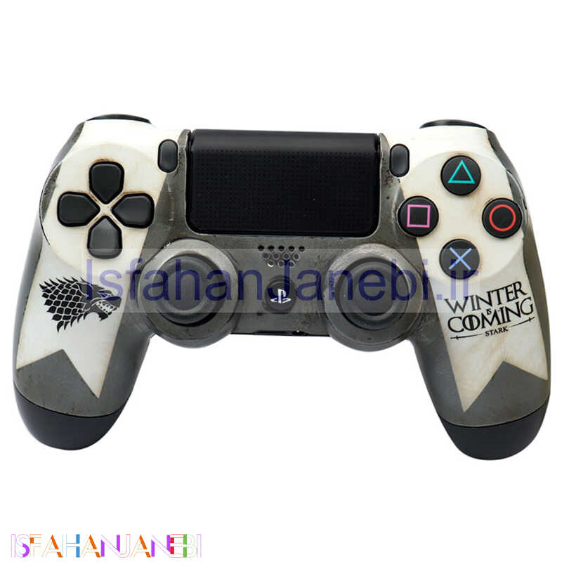 اصفهان جانبی-دسته بازی بی سیم SONY PlayStation 4 DualShock 4 High Copy طرح G.O.T سفید کد 1