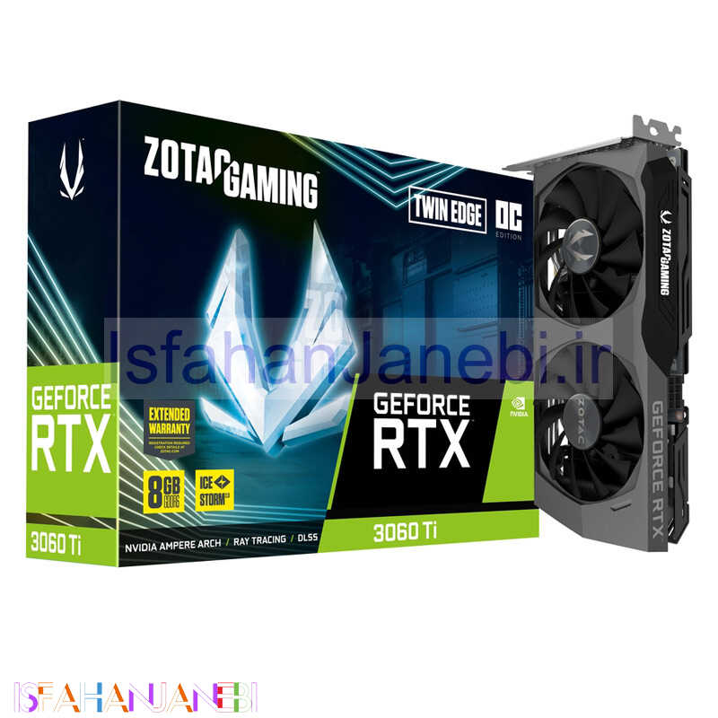 اصفهان جانبی-کارت گرافیک Zotac Gaming GeForce RTX3060 Ti Twin Edge OC 8GB GDDR6 256Bit