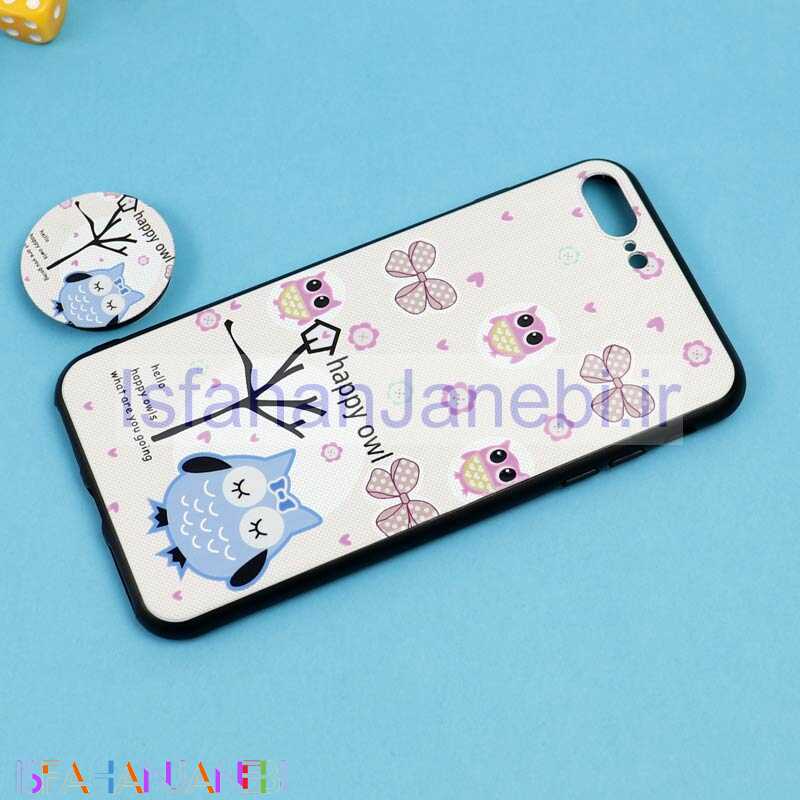 اصفهان جانبی-قاب فانتزی برجسته + پاپ سوکت طرح جغد iPhone 7 Plus / 8 Plus سری D