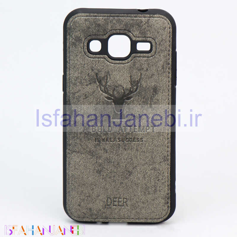 اصفهان جانبی-قاب چرمی طرح گوزن Samsung J2 خاکستری