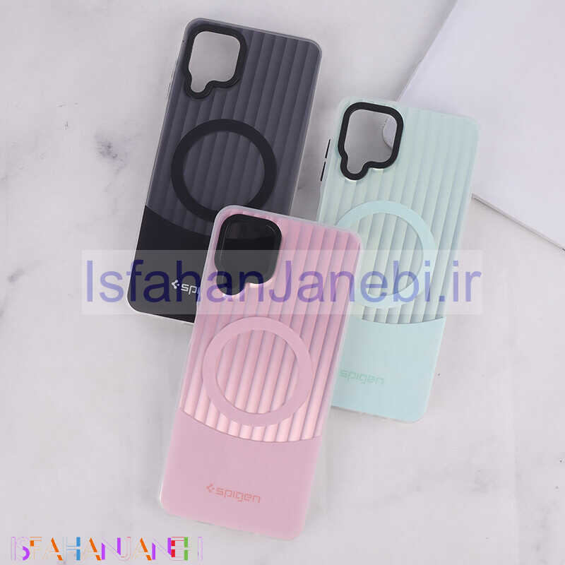 اصفهان جانبی-قاب Spigen 3D سامسونگ Galaxy A12 / M12 کرکره ای طرح مگ سیف