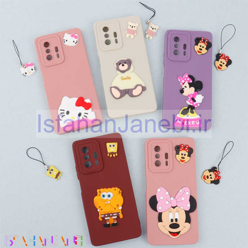 اصفهان جانبی-قاب عروسکی برجسته محافظ لنزدار Xiaomi 11T / 11T Pro + آویز