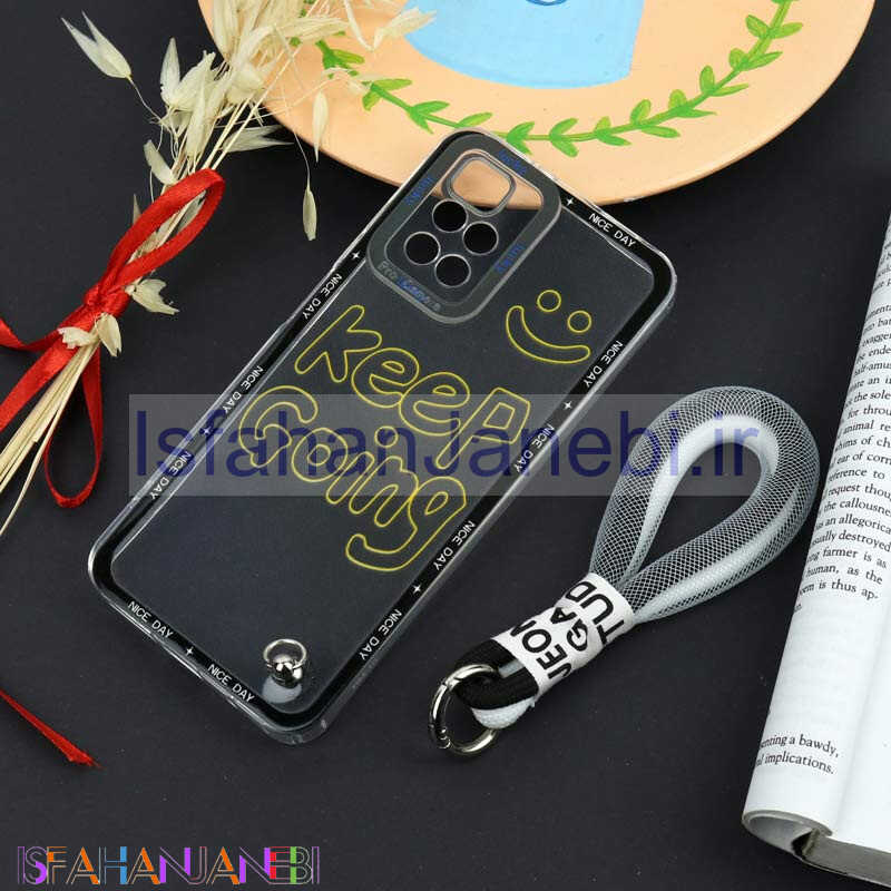 اصفهان جانبی-قاب طرحدار Keep Going محافظ لنزدار + بند آویز لنیارد Xiaomi Redmi 10