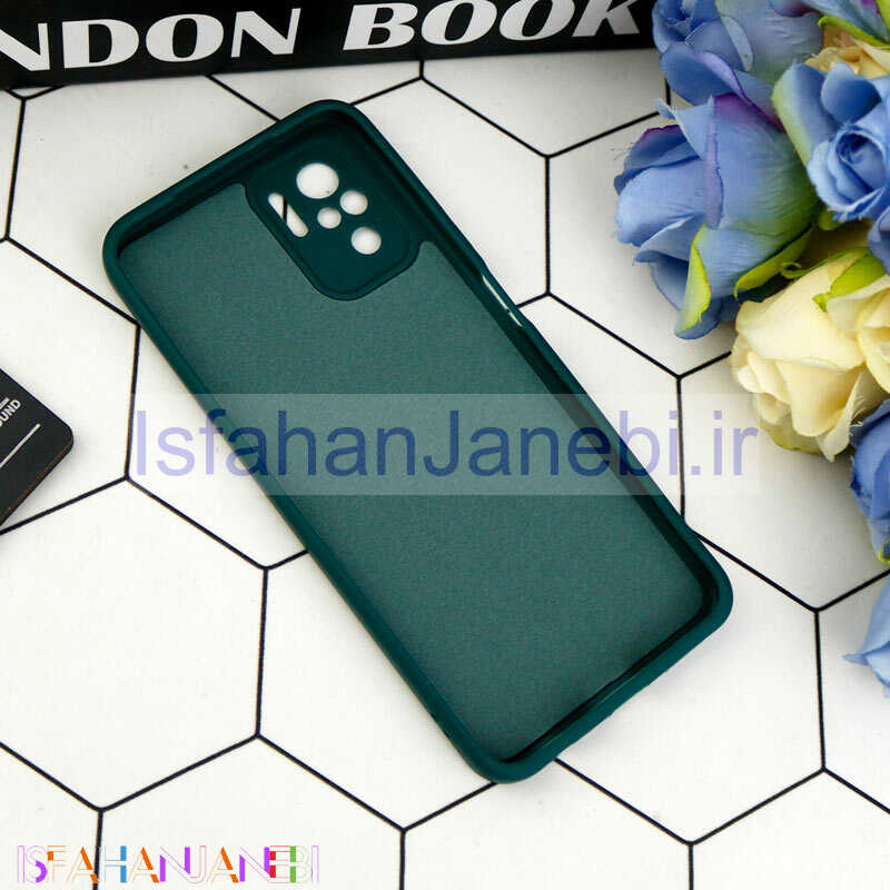 اصفهان جانبی-قاب طرح سیلیکونی داخل موکت محافظ لنزدار Xiaomi Redmi Note 10 4G / Redmi Note 10s