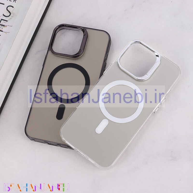 اصفهان جانبی-قاب مگ سیف Magnetic آیفون iPhone 16 Pro Max دور محافظ متالیک