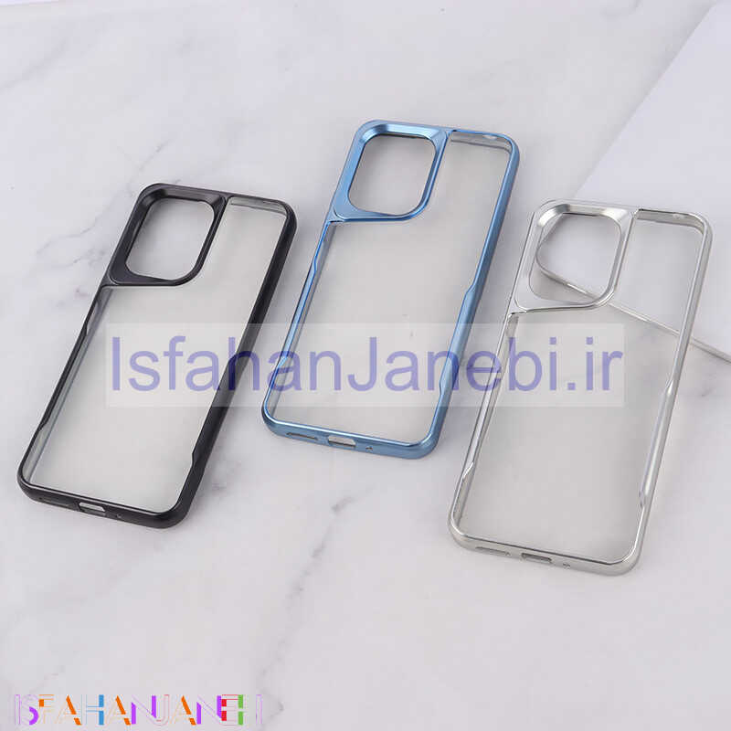 اصفهان جانبی-قاب ژله ای شفاف شیائومی Redmi 13C / Poco C65 طرح تیتانیوم