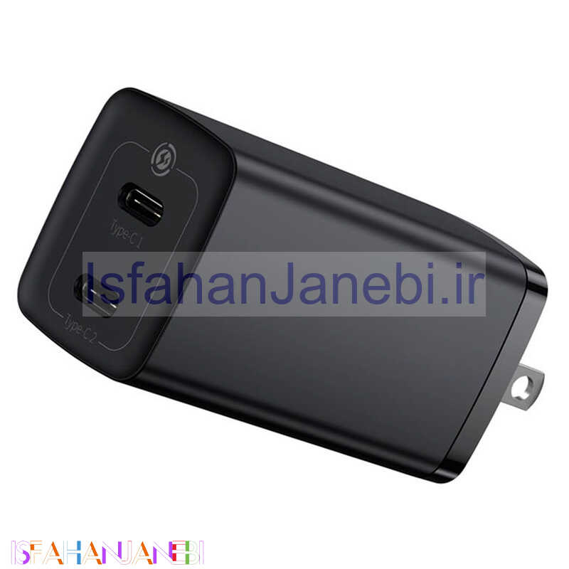 اصفهان جانبی-کلگی فست شارژ Baseus Gan2 Lite CCGAN2L-F 2Port 3.25A QC4 PD 65W Type-C