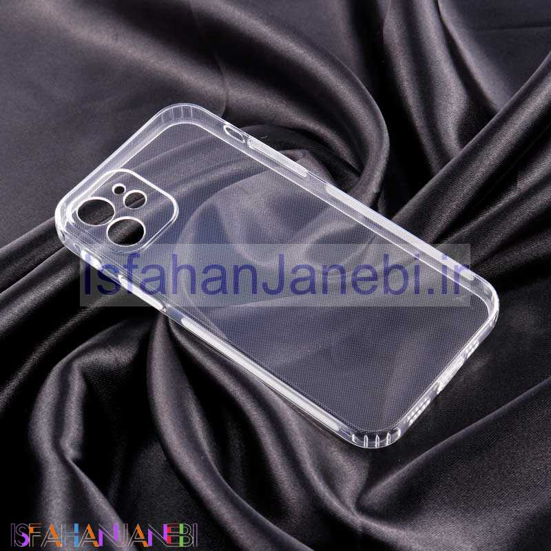 اصفهان جانبی-قاب ژله ای ساده بی رنگ محافظ لنزدار iPhone 12