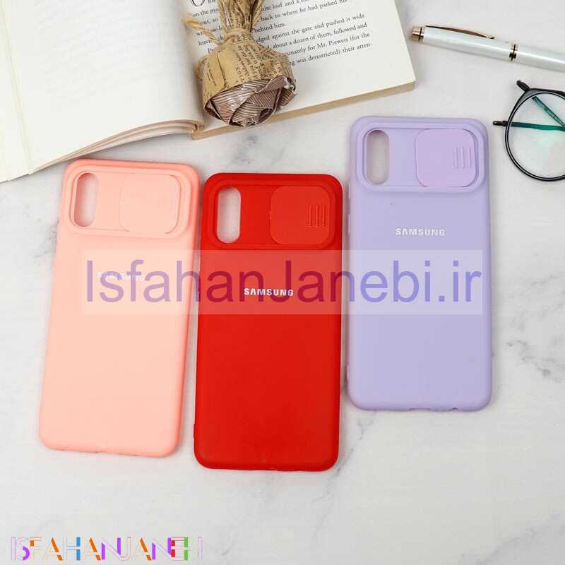 اصفهان جانبی-قاب سیلیکونی TPU محافظ لنزدار کشویی Samsung A02 لایت