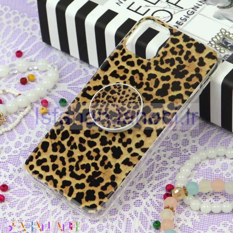 اصفهان جانبی-قاب سوپر IMD دور شفاف پاپ سوکت دار iPhone 11 Pro Max پلنگی