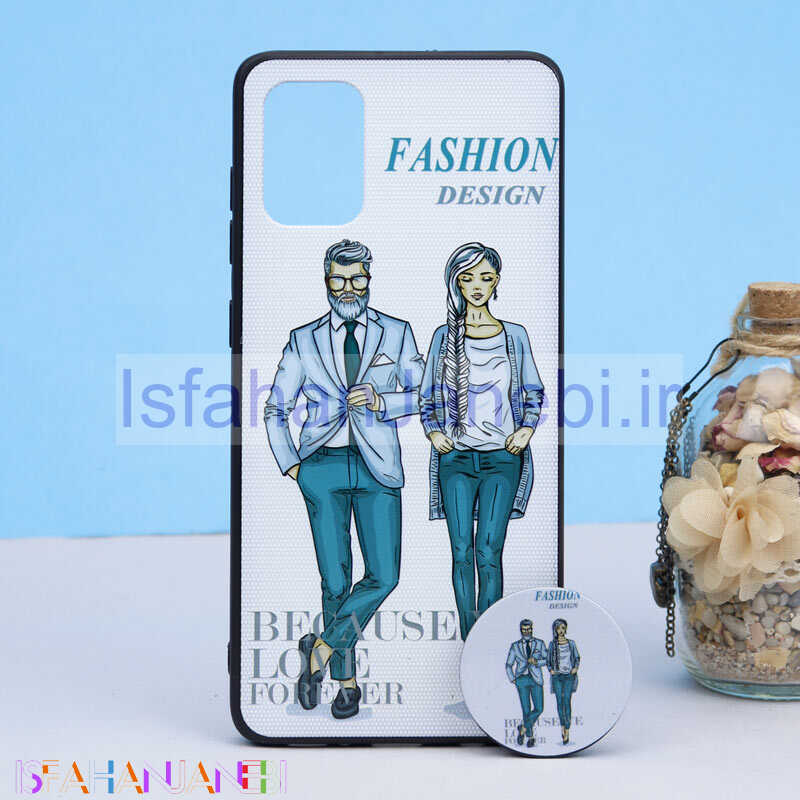 اصفهان جانبی-قاب طرحدار + پاپ سوکت Samsung A71 کد6 سری B
