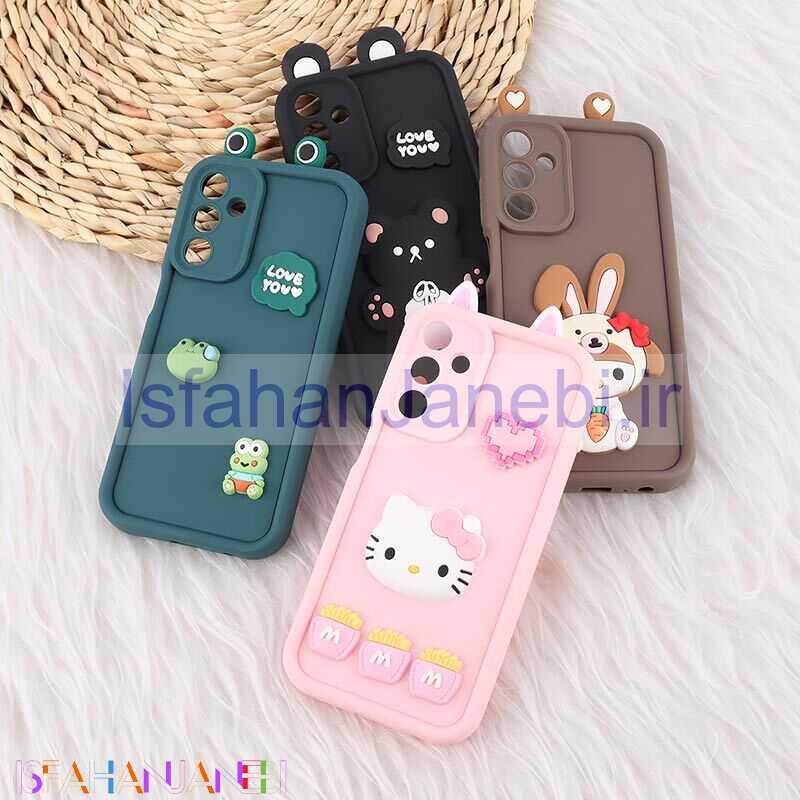 اصفهان جانبی-قاب سولید سامسونگ Galaxy A15 عروسکی گوش دار محافظ لنزدار