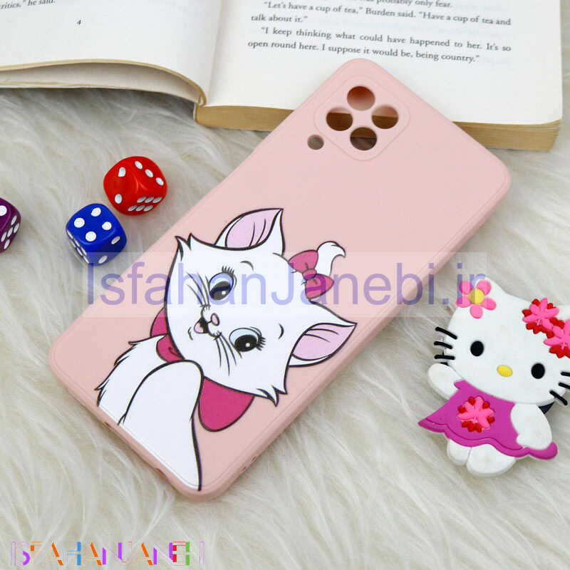اصفهان جانبی-قاب سیلیکونی عروسکی محافظ لنزدار طرح گربه اشرافی Samsung Galaxy A22 4G
