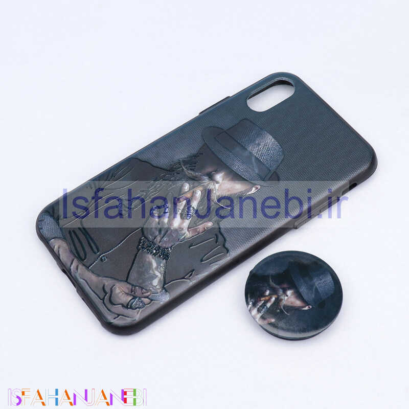 اصفهان جانبی-قاب طرحدار + پاپ سوکت iPhone X/XS کد9 سری B