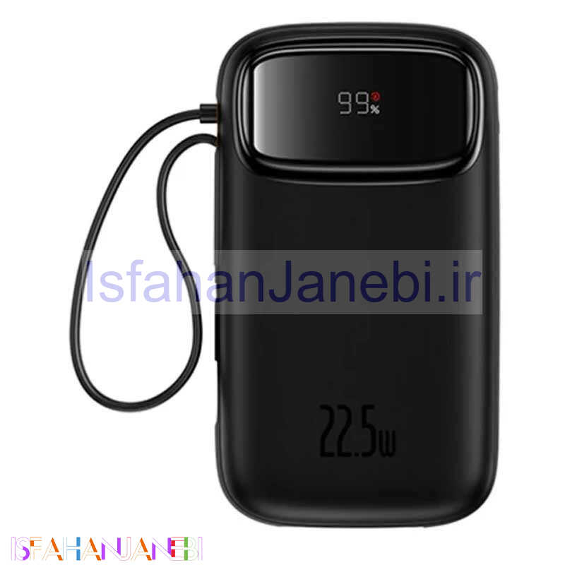 اصفهان جانبی-پاور بانک فست شارژ باسئوس QPOW2 P1005500 PD 22.5W ظرفیت 10000 میلی آمپر ساعت