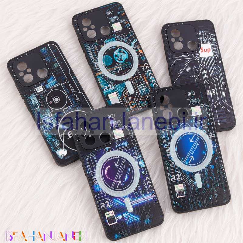 اصفهان جانبی-قاب PC طرحدار MagSafe محافظ لنزدار Xiaomi Redmi 12C