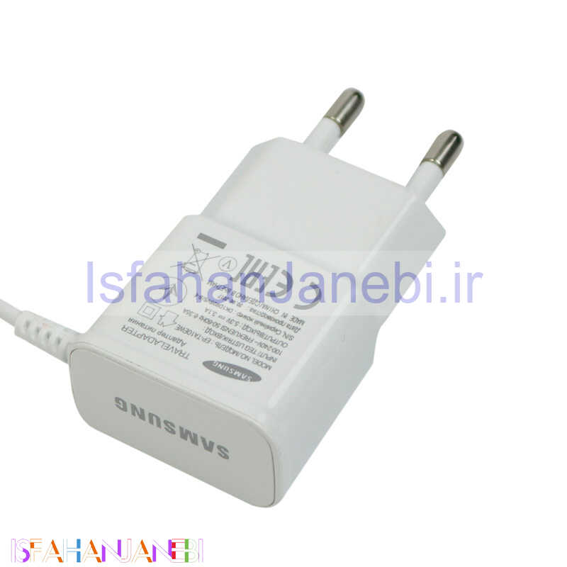اصفهان جانبی-شارژر سیم وصل میکرو یو اس بی فست شارژ Samsung EP-TA10EWE 3.1A