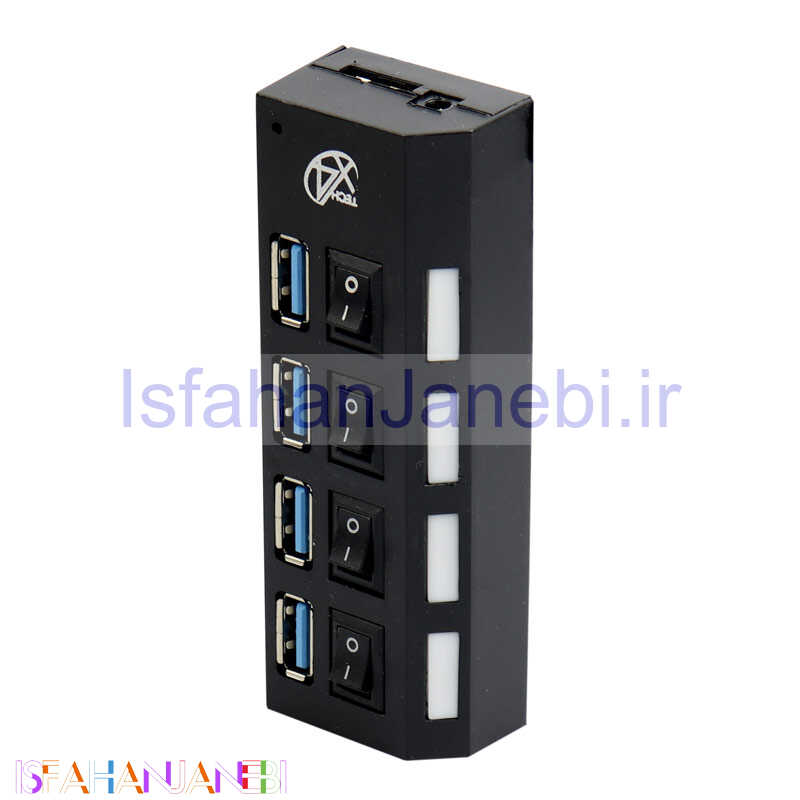 اصفهان جانبی-هاب 4 پورت USB3.0 ایکس فورتک X401