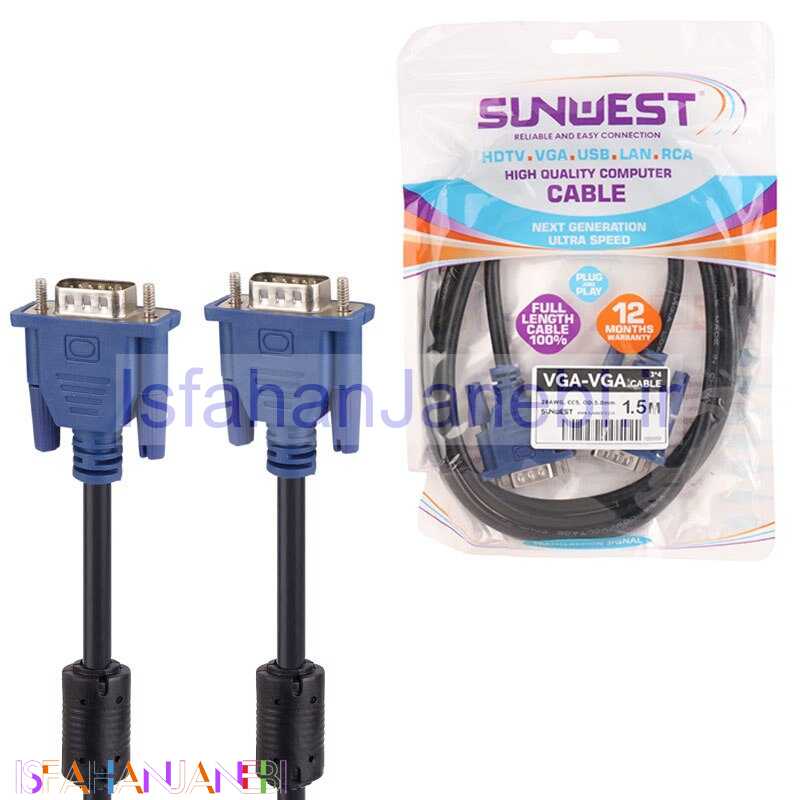 اصفهان جانبی-کابل VGA 3+4 سان وست Sunwest طول 1.5 متر