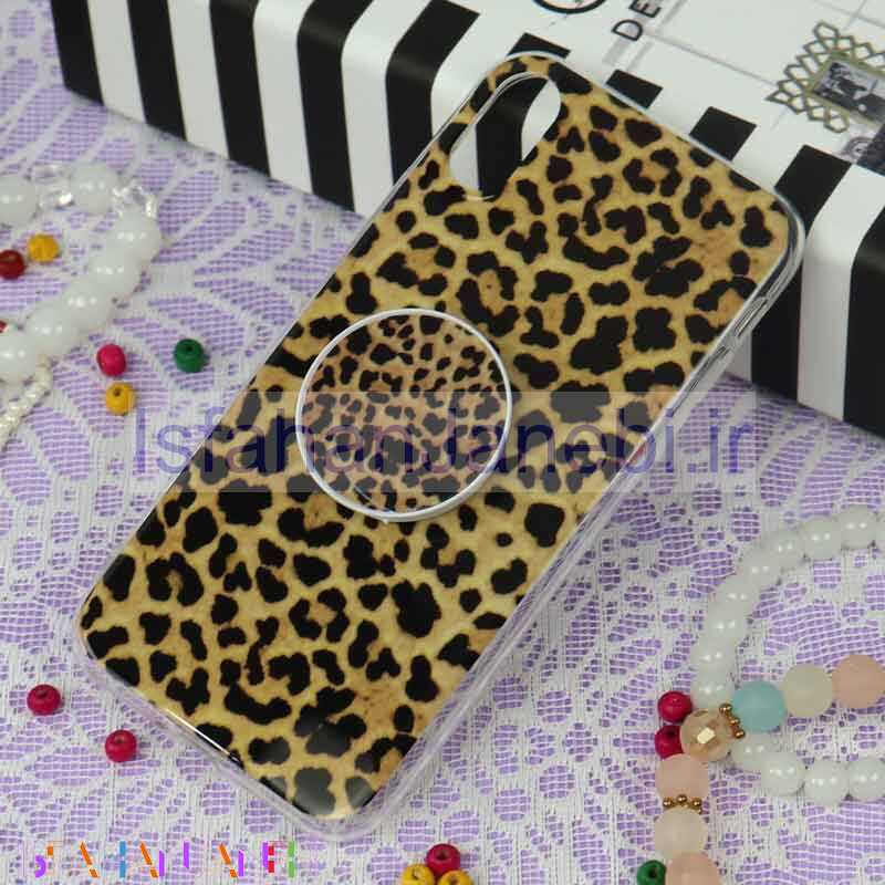 اصفهان جانبی-قاب سوپر IMD دور شفاف پاپ سوکت دار iPhone X/XS پلنگی