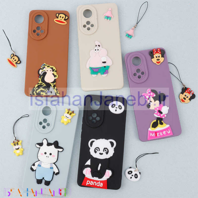 اصفهان جانبی-قاب عروسکی برجسته محافظ لنزدار Huawei Nova 9 / Honor 50 + آویز