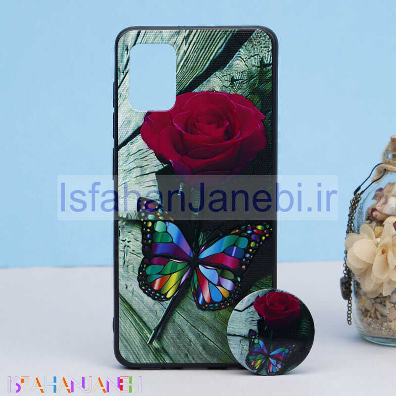 اصفهان جانبی-قاب طرحدار + پاپ سوکت Samsung A31 کد7 سری B