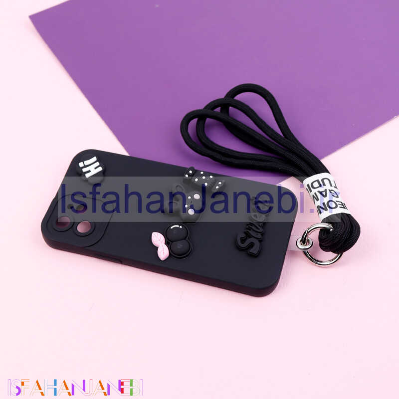 اصفهان جانبی-قاب عروسکی برجسته محافظ لنزدار + بند آویز iPhone 12