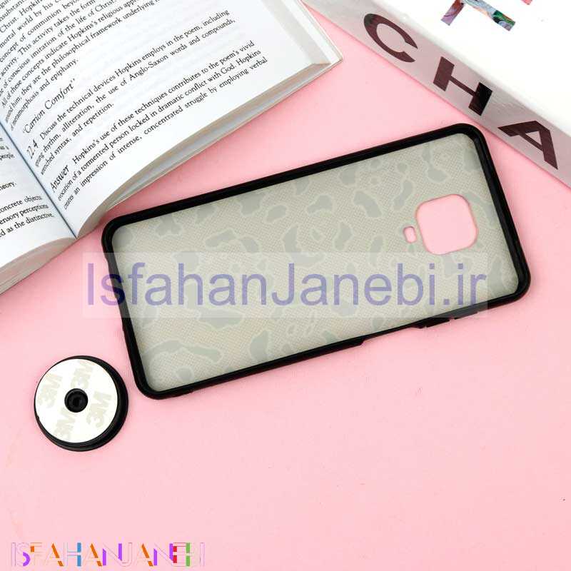 اصفهان جانبی-قاب فانتزی برجسته + پاپ سوکت طرح پلنگی Xiaomi Redmi Note 9 Pro / 9s سری F