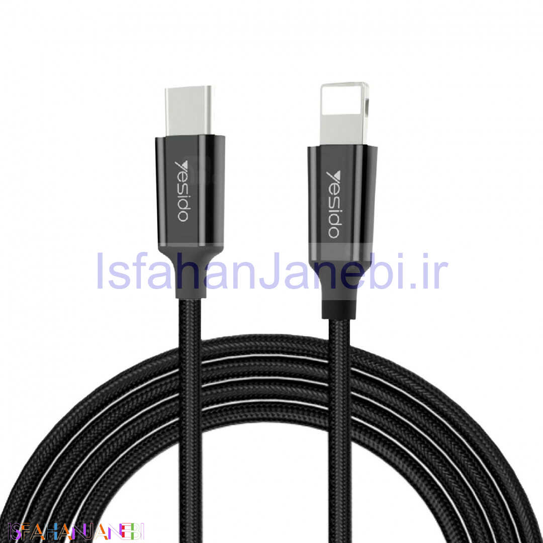 اصفهان جانبی-کابل تبدیل Yesido CA-30 Type-C to Lightning 1.2m