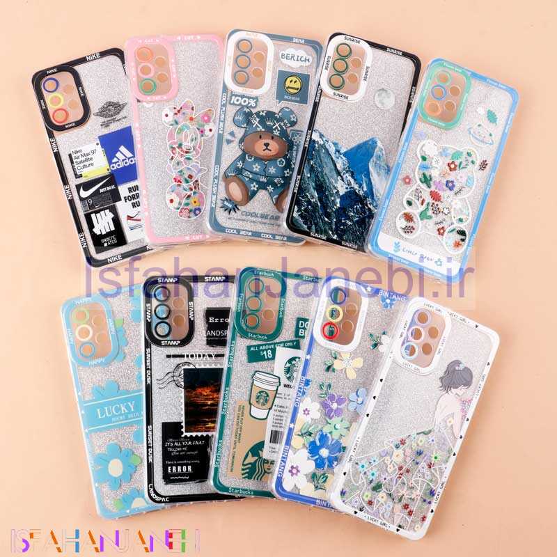 اصفهان جانبی-قاب فانتزی دور رنگی اکلیلی محافظ لنزدار Samsung Galaxy A32 4G