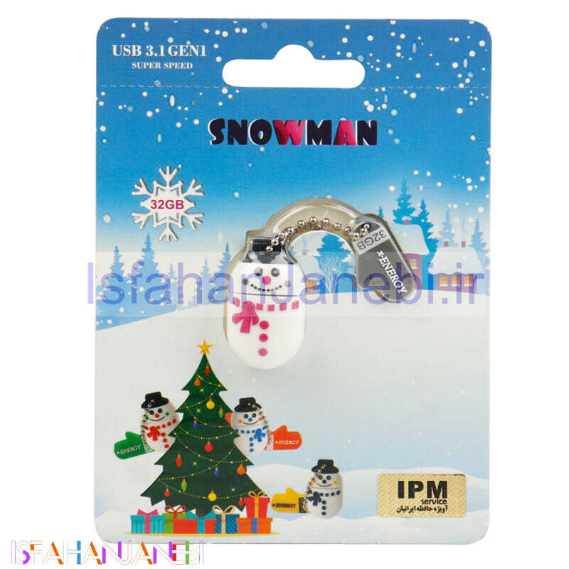 اصفهان جانبی-فلش عروسکی 32 گیگ ایکس انرژی X-Energy Snowman USB3.1