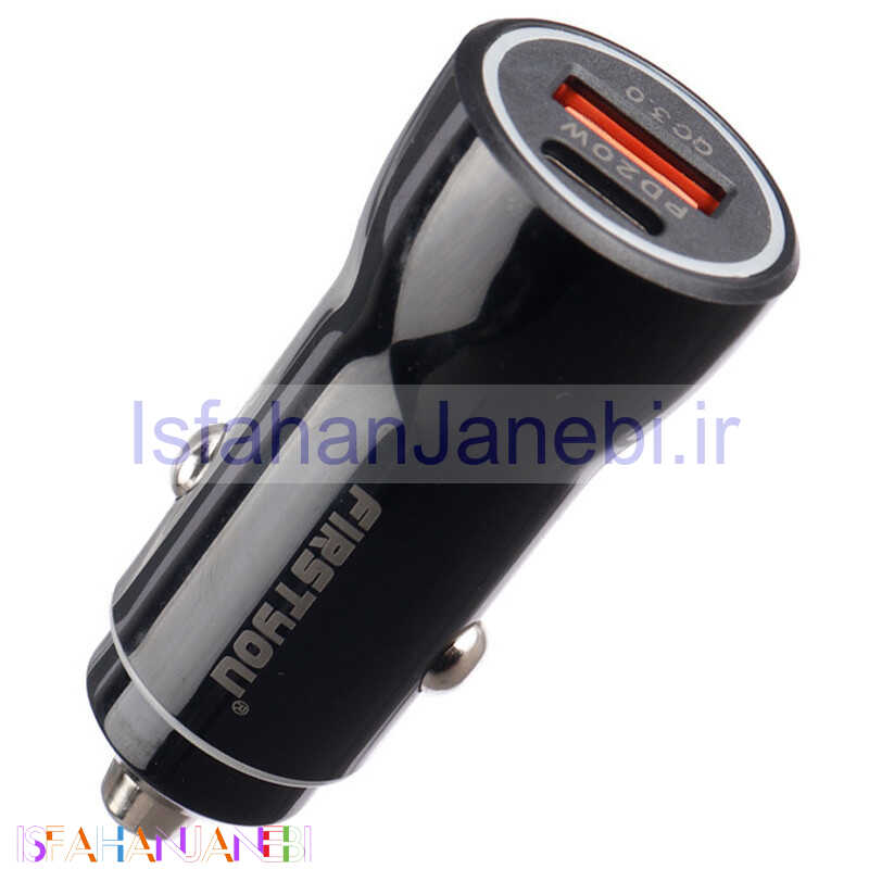 اصفهان جانبی-شارژر فندکی فست شارژ Firstyou F021 QC3.0 PD 3A 20W