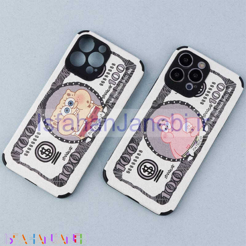 اصفهان جانبی-قاب ژله ای طرح باب اسفنجی محافظ لنزدار iPhone 13 Pro Max