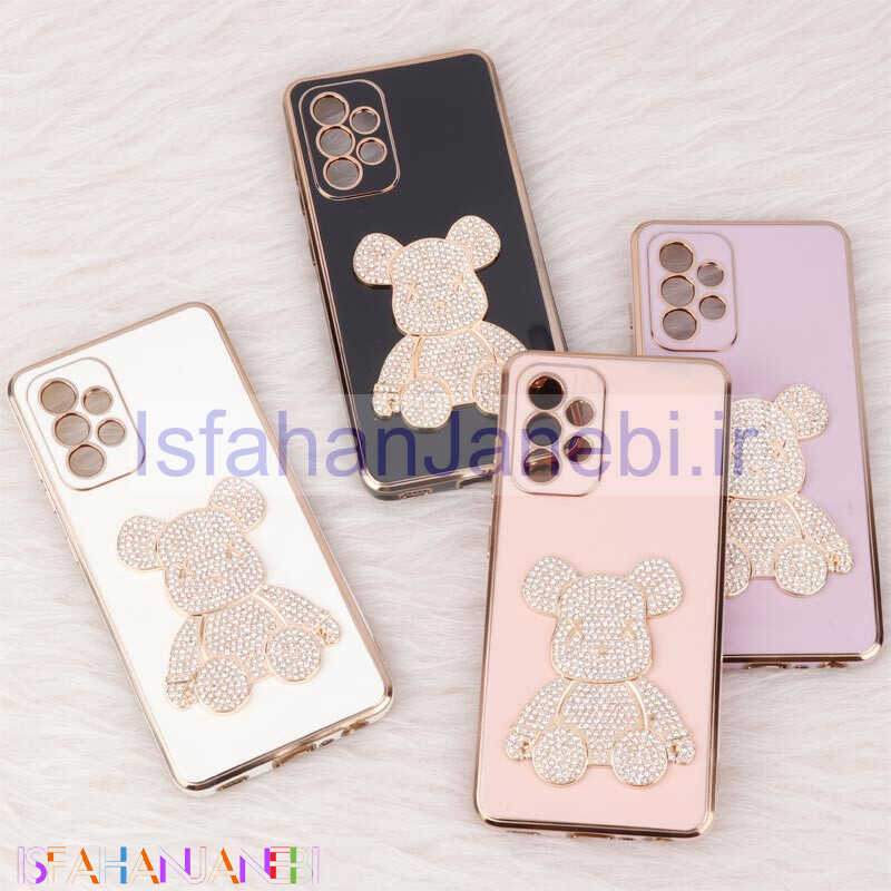 اصفهان جانبی-قاب My Case Power Bear نگین دار محافظ لنزدار Samsung Galaxy A52 / A52s